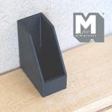 Miniature Magazine Holder 1:12 Scale Office Desk Organizer File Stand 1-5/16 inch tall (black) - C032