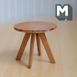 Miniature Coffee Table 1:12 Scale Dollhouse Furniture Round Table 1-15/16 inch tall (slightly stained) - H052