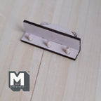 Miniature Panda Wall Shelf with Coat Pegs 1:12 Scale Unpainted Dollhouse Entryway Wall Rack  2-3/16 inch wide - D031