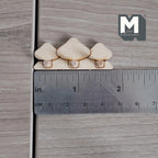 Miniature Mushroom Coat Pegs 1:12 Scale Dollhouse Entryway Keyring Holder Unpainted 1-7/8 inch wide - D031