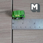 Miniature Recycling Truck 1:12 Scale Trash Truck Garbage Truck Bin Lorry Garbo Truck Dollhouse Playroom Decor 11/16 inch tall (resin) - G079