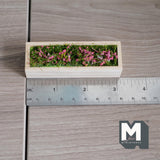 Miniature Planter Box with Pink Flowers 1:12 Scale Window Box Faux Greenery for Dollhouse Garden 3-1/8 inch long - B089