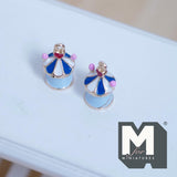 Miniature Circus Tent Ornaments Set of 2 , 1:12 Scale Dollhouse Christmas Tree Decor 11/16 inch tall (metal) - G060