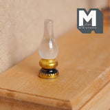 Miniature Kerosene Lamp 1:12 Scale Dollhouse Table Paraffin Lamp Coal Oil Lamp 1 inch tall (resin) (non working) - C086