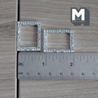 Miniature Ornate Frames Set of 2 , 1:12 Scale Dollhouse Gold Picture Frames Mini Frames 1-1/8 inch tall (resin) (silver) - A085