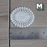 Miniature Oval White Lace Doily 1:12 Scale Dollhouse Dining Table Centerpiece Decor 2-1/16 inch long - F063