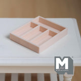 Miniature Drawer Organizer 1:12 Scale Dollhouse Kitchen Drawer Divider Tray Utensil Organizer 1-7/16 inch long  (cream) - D041