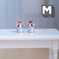 Miniature Circus Tent Ornaments Set of 2 , 1:12 Scale Dollhouse Christmas Tree Decor 11/16 inch tall (metal) - G060