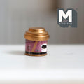 Miniature Coffee Tin 1:12 Scale Dollhouse Kitchen Accessories Coffee Powder Round Tin with Lid 7/16 inch tall (metal) (style b) - H024