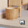 Miniature Aged Planter Pot 1:12 Scale Dollhouse Garden Large Size Round Tree Pot 1-3/16 inch tall (beige) - B074