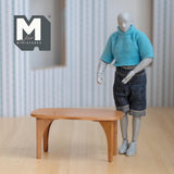 Miniature Wood Bench 1:12 Scale Miniature Entryway Bench Shoe Rack Bench 3-5/8 inch long (slightly stained) - H045