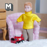 Miniature Fire Truck 1:12 Scale Fire Engine Dollhouse Playroom Decor 11/16 inch tall (resin) - G079