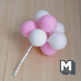 Miniature Balloons 1:12 Scale Large Size Rainbow Balloons Set of 8 (pink white) (foam) - F016