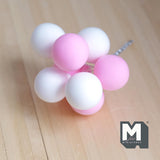 Miniature Balloons 1:12 Scale Large Size Rainbow Balloons Set of 8 (pink white) (foam) - F016