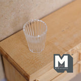 Miniature Glass Flower Pot 1:12 Scale Dollhouse Fairy Garden Glass Vase 7/8 inch tall -