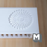 Miniature Oval White Lace Doily 1:12 Scale Dollhouse Dining Table Centerpiece Decor 2-1/16 inch long - F063