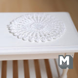 Miniature Oval White Lace Doily 1:12 Scale Dollhouse Dining Table Centerpiece Decor 2-1/16 inch long - F063