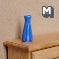 Miniature Ceramic Vase 1:12 Scale Dollhouse Flower Vase 1-1/4 inch tall (blue) -