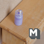 Miniature Candle in Glassware , Miniature Candle in Glass Cylinder , Miniature Candle Jar , Glass Holder Real Wax with Wick (purple) - C086