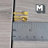 Dollhouse Metal Flatware 1:12 Scale Miniature Tableware Cutlery Set of 12 (gold) - F074
