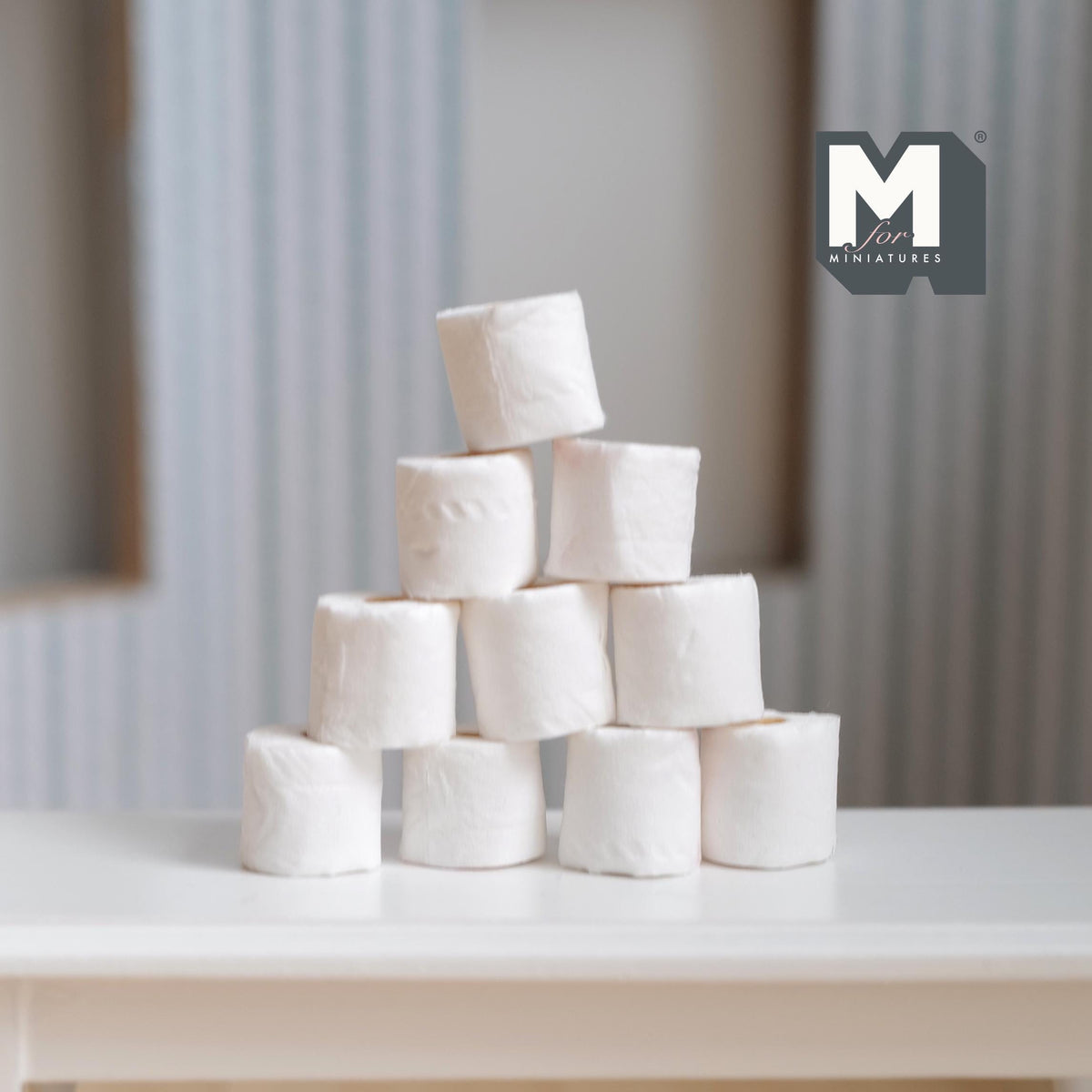 Miniature Toilet Paper 10 Rolls Dollhouse Bathroom Accessories B