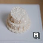 Miniature Unfinished Cake 1:12 Scale Mid Prep Cake Dollhouse Dessert Crumb Coat Cake 15/16 inch tall (cream) (resin) -