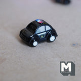 Miniature Police Cruiser 1:12 Scale Patrol Car Paddy Wagon Cop Car Dollhouse Playroom Decor 9/16 inch tall (resin) - G079
