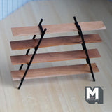 Miniature A-Frame Bookshelf 1:12 Scale Bookcase Display Shelf Dollhouse Furniture 4-9/16 inch tall - H045