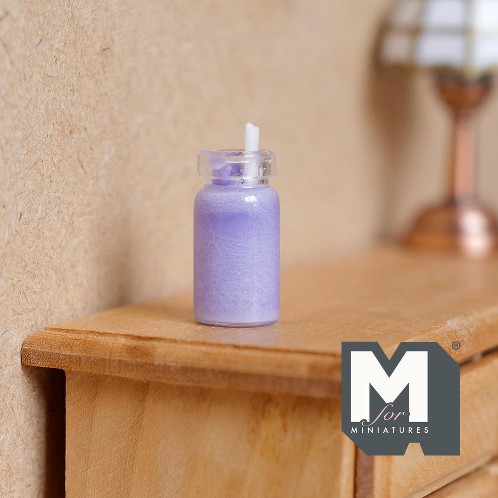 Miniature Candle in Glassware , Miniature Candle in Glass Cylinder , Miniature Candle Jar , Glass Holder Real Wax with Wick (purple) - C086