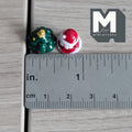 Dollhouse Miniature Christmas Decor Santa Clause and Christmas Tree 1/2 inch tall (resin) - G069