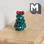 Dollhouse Miniature Christmas Decor Santa Clause and Christmas Tree 1/2 inch tall (resin) - G069