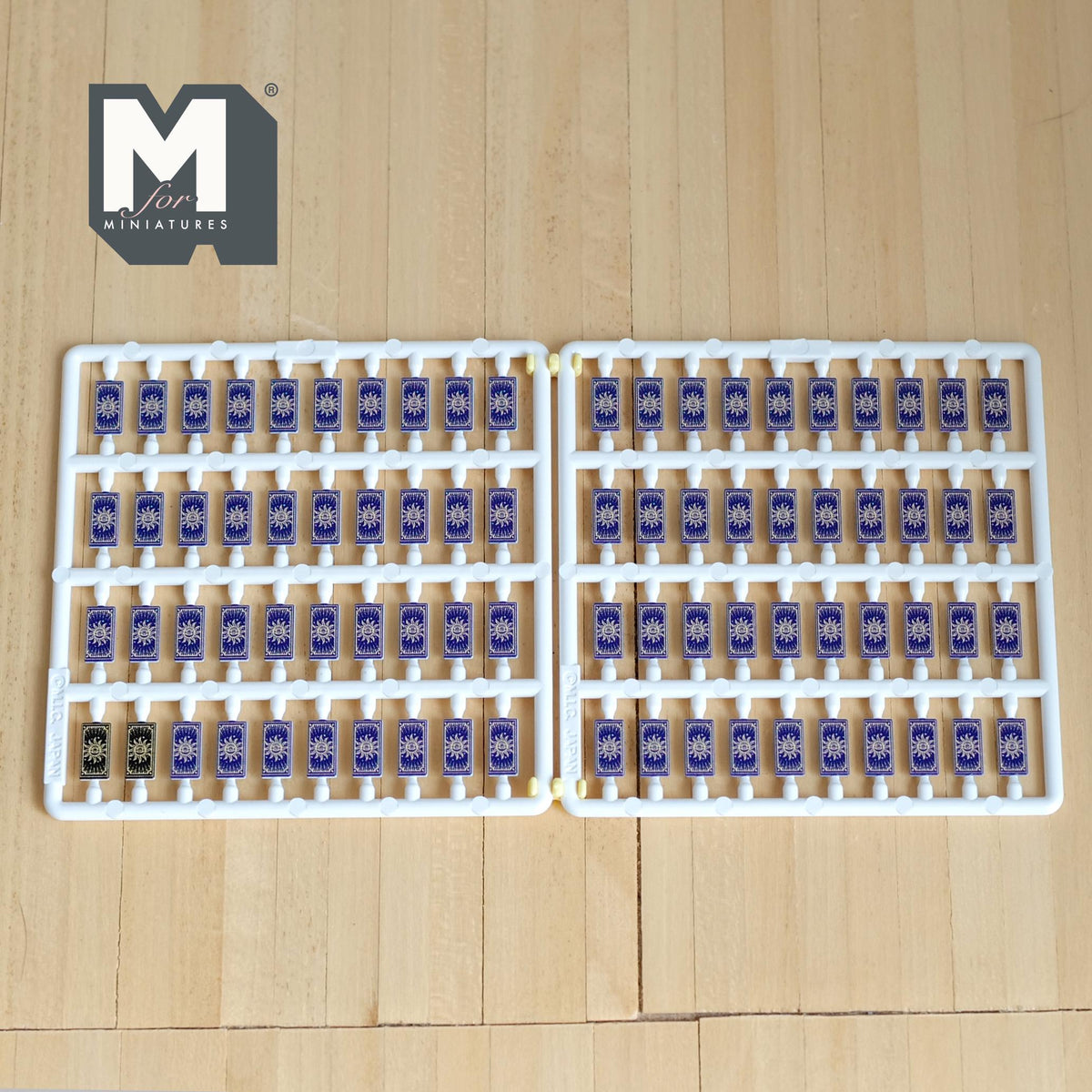 Miniature Tarot Cards 80 Pieces 1:12 Scale Dollhouse Decorative Cards 80 Cards Set 3/8 inch long - B048