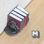 1:12 Scale Dollhouse Miniature Bookends with 4 Books - C036