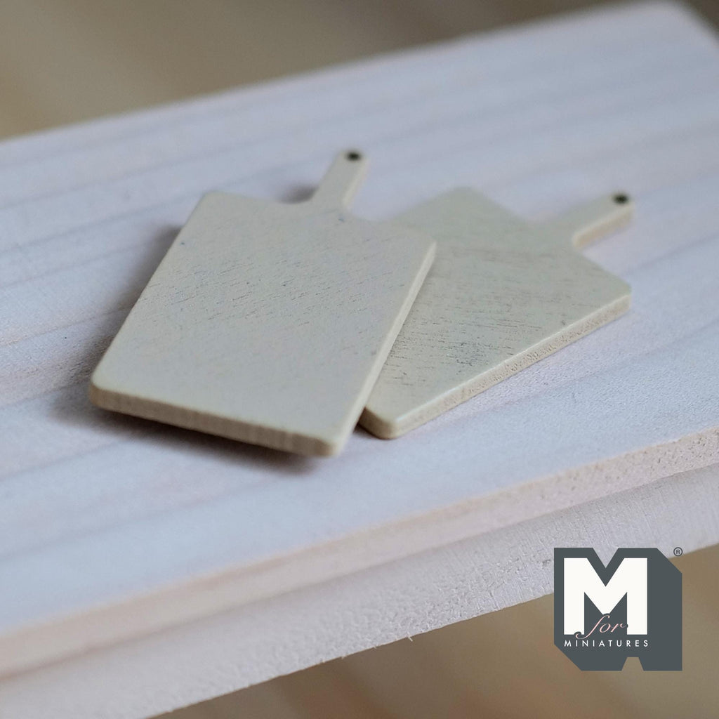 1:12 Scale Miniature Cutting Board , Kitchen Board , Chopping Board , Cheese Board , Platter Board 1-3/4 inch long (beige) (wood) - F070