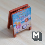 1:12 Scale Miniature Lemonade Stand Beach Party Folding Floor Sign 3-1/8 inch tall (wood) - B016