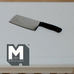 1:12 Scale Miniature Cleaver Knife Dollhouse Kitchen Butcher Knife Decoration 1-3/8 inch long (metal) - F074