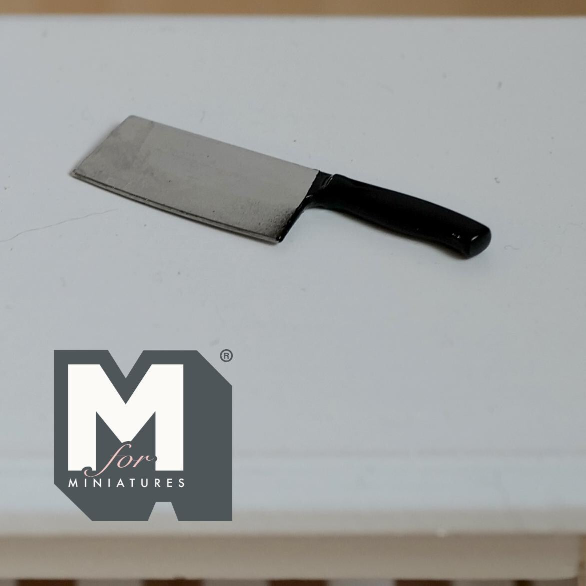 1:12 Scale Miniature Cleaver Knife Dollhouse Kitchen Butcher Knife Decoration 1-3/8 inch long (metal) - F074