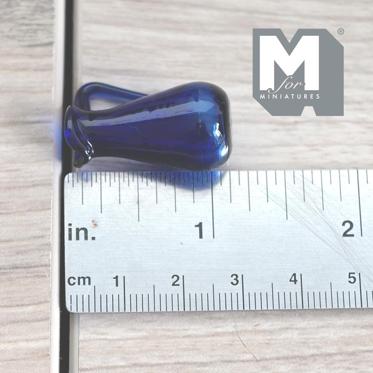 1:12 Scale Miniature Blue Glass Pitcher Dollhouse Kitchen Water Jug 1-1/8 inch tall - A035