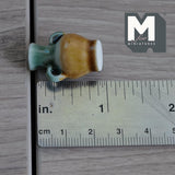 1:12 Scale Miniature Ceramic Begonia Shaped Amphora Vase Dollhouse Fairy Garden Vase 1 inch tall - B064