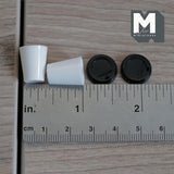 1:6 Scale Miniature Coffee Cups and Lids Set of 2 , 11/16 inch tall (white) (plastic) - G020