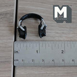 1:12 Scale Miniature Reference Headphone Over Ear Headset 5/8 inch tall (black) (non working) - E096