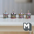 1:12 Scale Miniature Merry Go Round Ornaments Set of 4 Dollhouse Christmas Carousel 9/16 inch tall (metal) - G078
