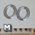 1:12 Scale Miniature Oval Picture Frames Set of 2 Dollhouse Ornate Frames 1-1/4 inch tall (silver) (small) - A095