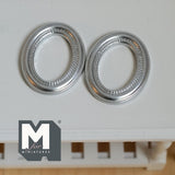 1:12 Scale Miniature Oval Picture Frames Set of 2 Dollhouse Ornate Frames 1-1/4 inch tall (silver) (small) - A095
