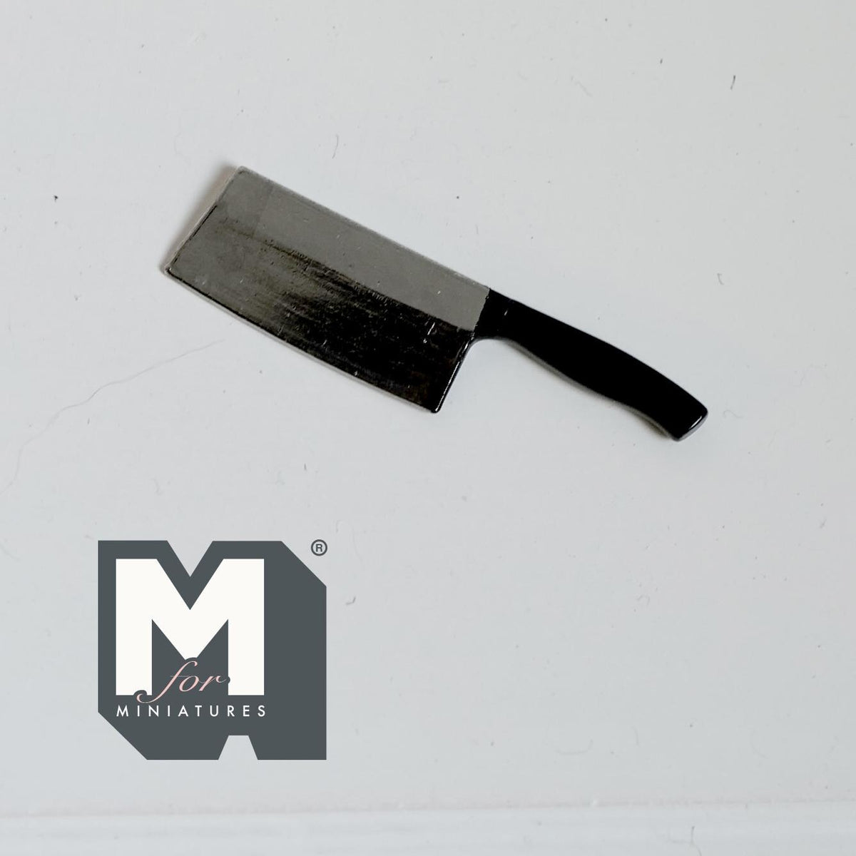 1:12 Scale Miniature Cleaver Knife Dollhouse Kitchen Butcher Knife Decoration 1-3/8 inch long (metal) - F074