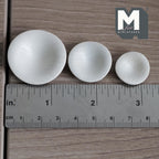 1:12 Scale Miniature Texture Bowls Set of 3 Dollhouse Crockery Kitchen Dishes Decor (white) (metal) - A041