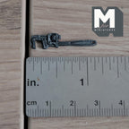 1:12 Scale Miniature Pipe Wrench Dollhouse Tool Shed Decor Plumber’s Wrench Spanner 1-1/8 inch long (metal) (non-working) - F080