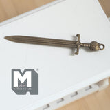 1:12 Scale Miniature Metal Sword Dollhouse Decor Mid Century Style Blade Metal Sabre 2-5/8 inch long (dull non-working) - H026