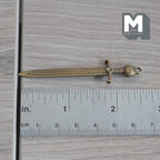 1:12 Scale Miniature Metal Sword Dollhouse Decor Mid Century Style Blade Metal Sabre 2-5/8 inch long (dull non-working) - H026