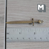 1:12 Scale Miniature Metal Sword Dollhouse Decor Mid Century Style Blade Metal Sabre 2-5/8 inch long (dull non-working) - H026